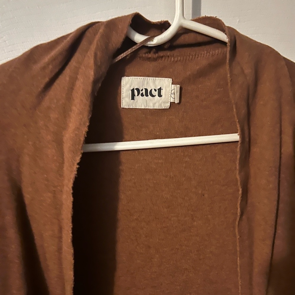 Pact Women's Brown Cardigan Sweater
